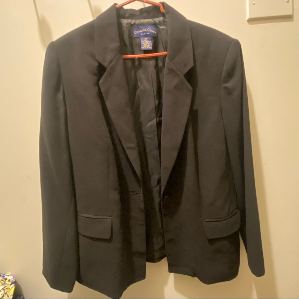 Charter Club Black Blazer
